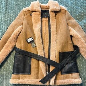 Maje Gulen Shearling suede coat MSRP 2880$ 38